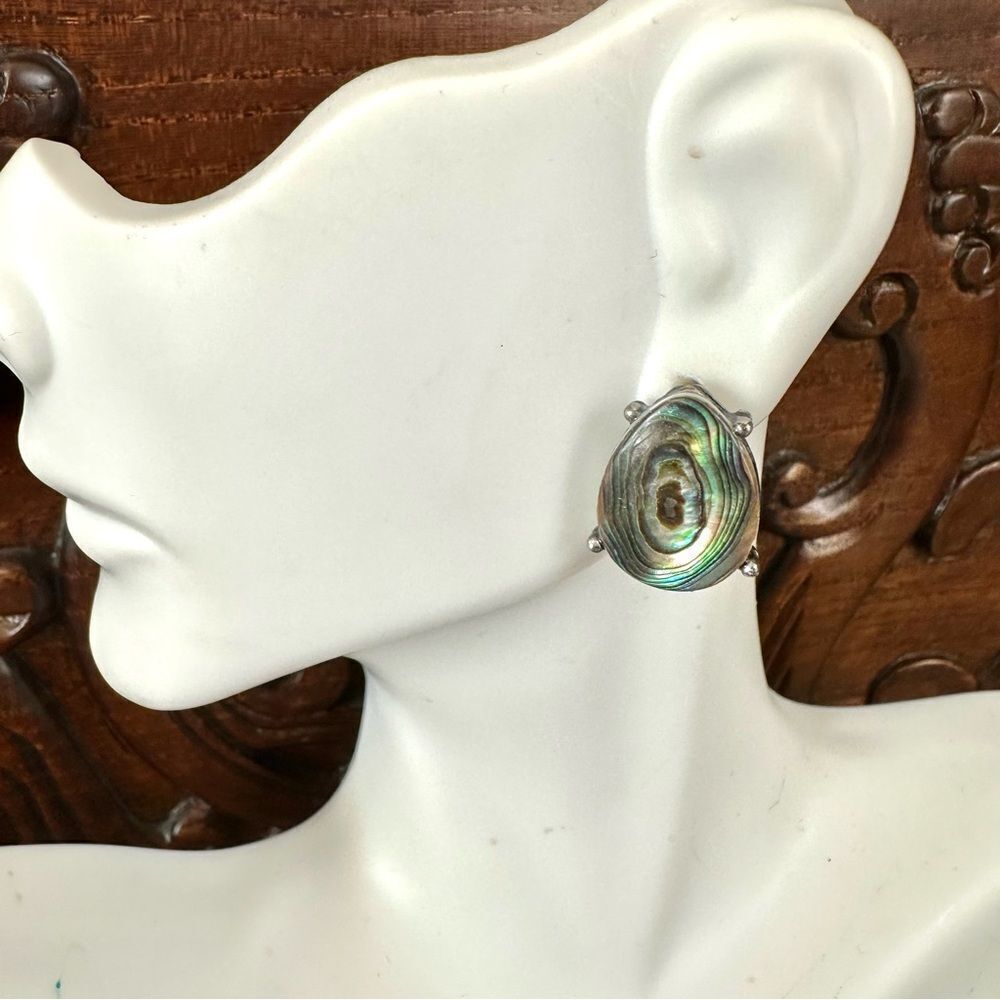 Chico’s Javalin abalone post earrings - Picture 3 of 9